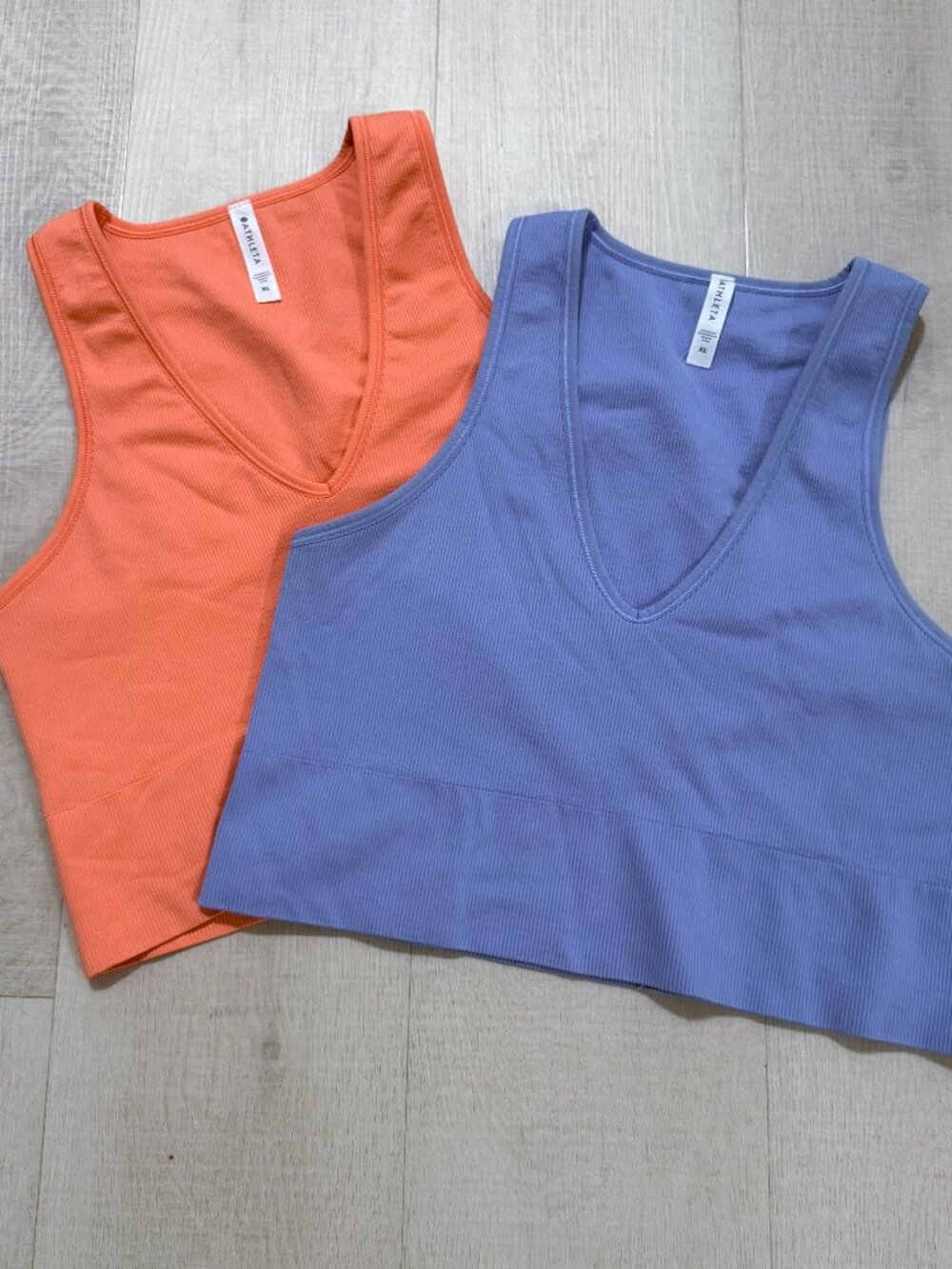 Athleta Seamless Cropped Rib Tanks Size XL